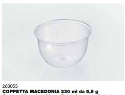 COPPETTA MACEDONIA 230CC PS TRASPARENTE CF=50PZ