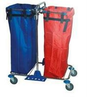 CARRELLO STAR CON 2 PORTASACCO 120LT CROMATO