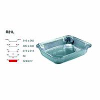 VASCHETTA RETT.ALLUMINIO R31L 8PRZ DIM.319X262H50 CF=50PZ