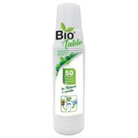 BICCHIERE 80CC COMPOSTABILE BIANCO BIOTABLE CF=50PZ